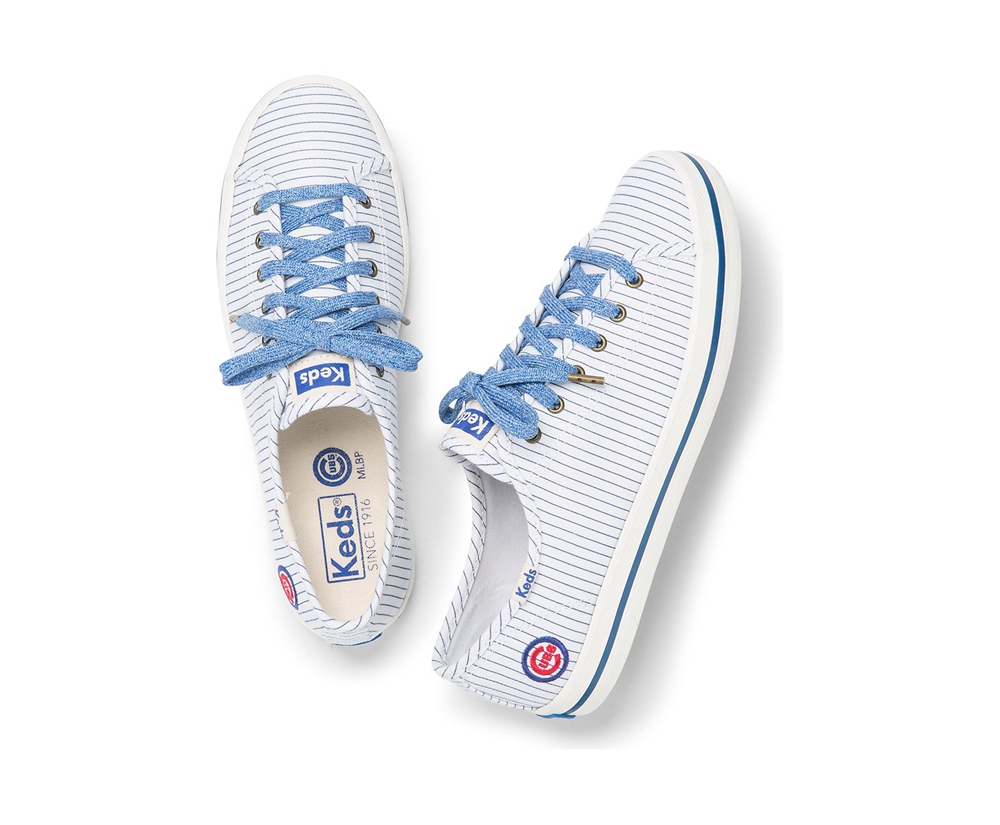 Basket Keds Femme Blanche - Kickstart Mlb® - 162-VWCQKS